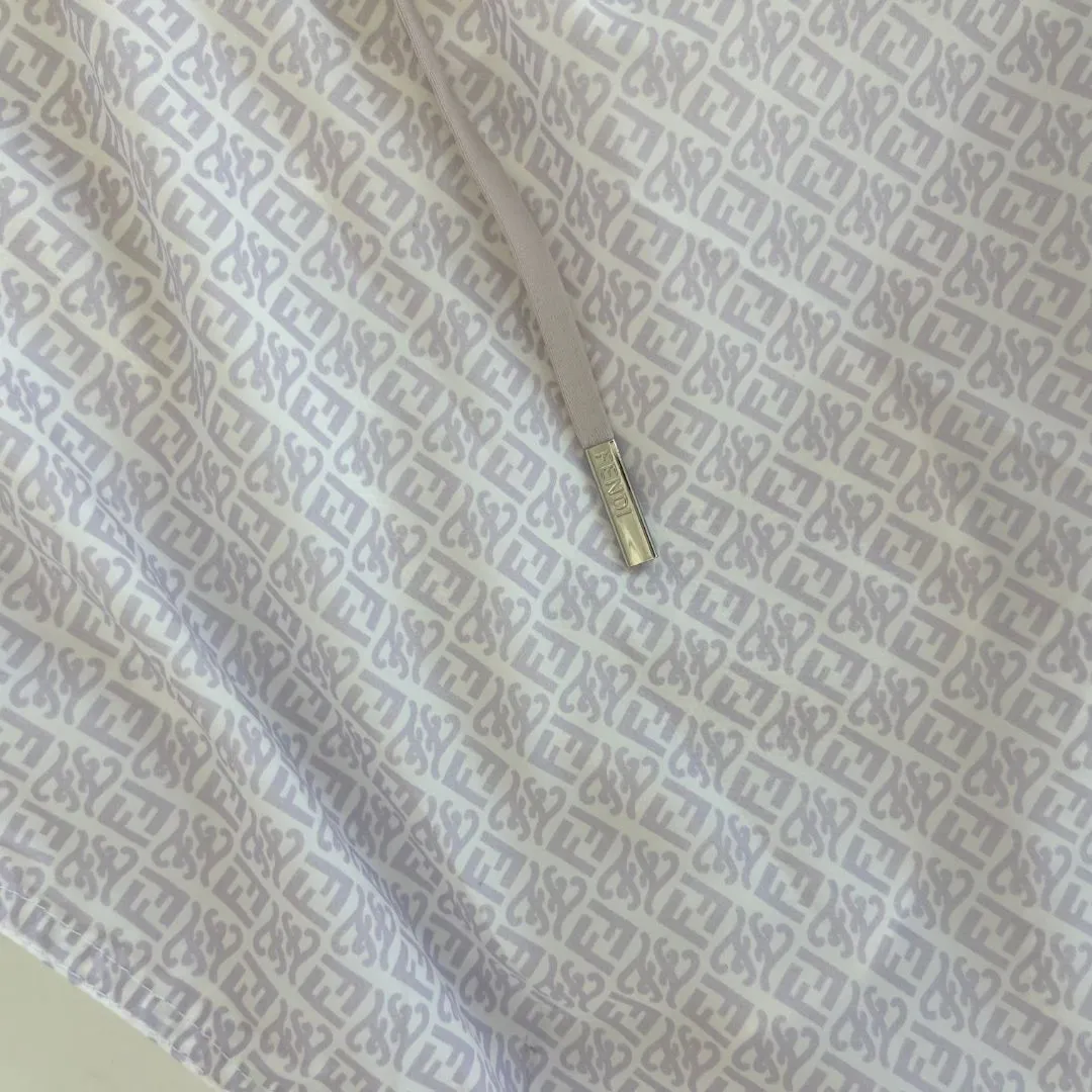 Fendi Men's Drawstring FF Print Shorts
