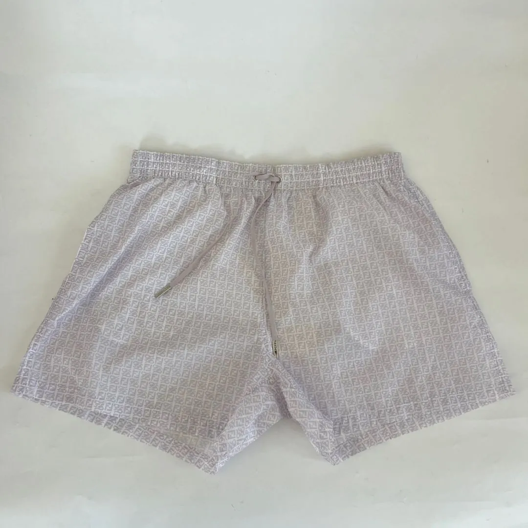 Fendi Men's Drawstring FF Print Shorts