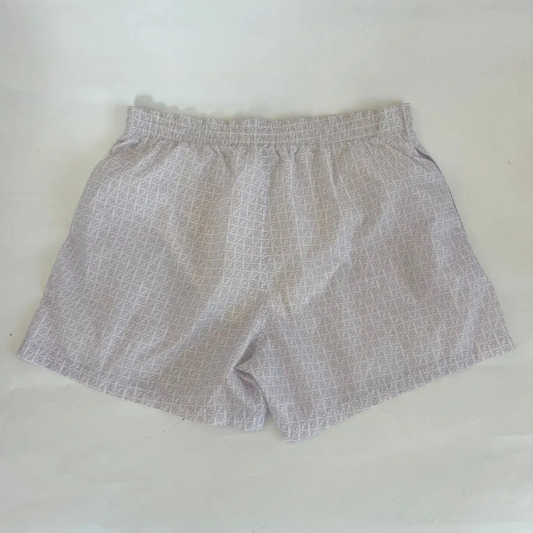 Fendi Men's Drawstring FF Print Shorts