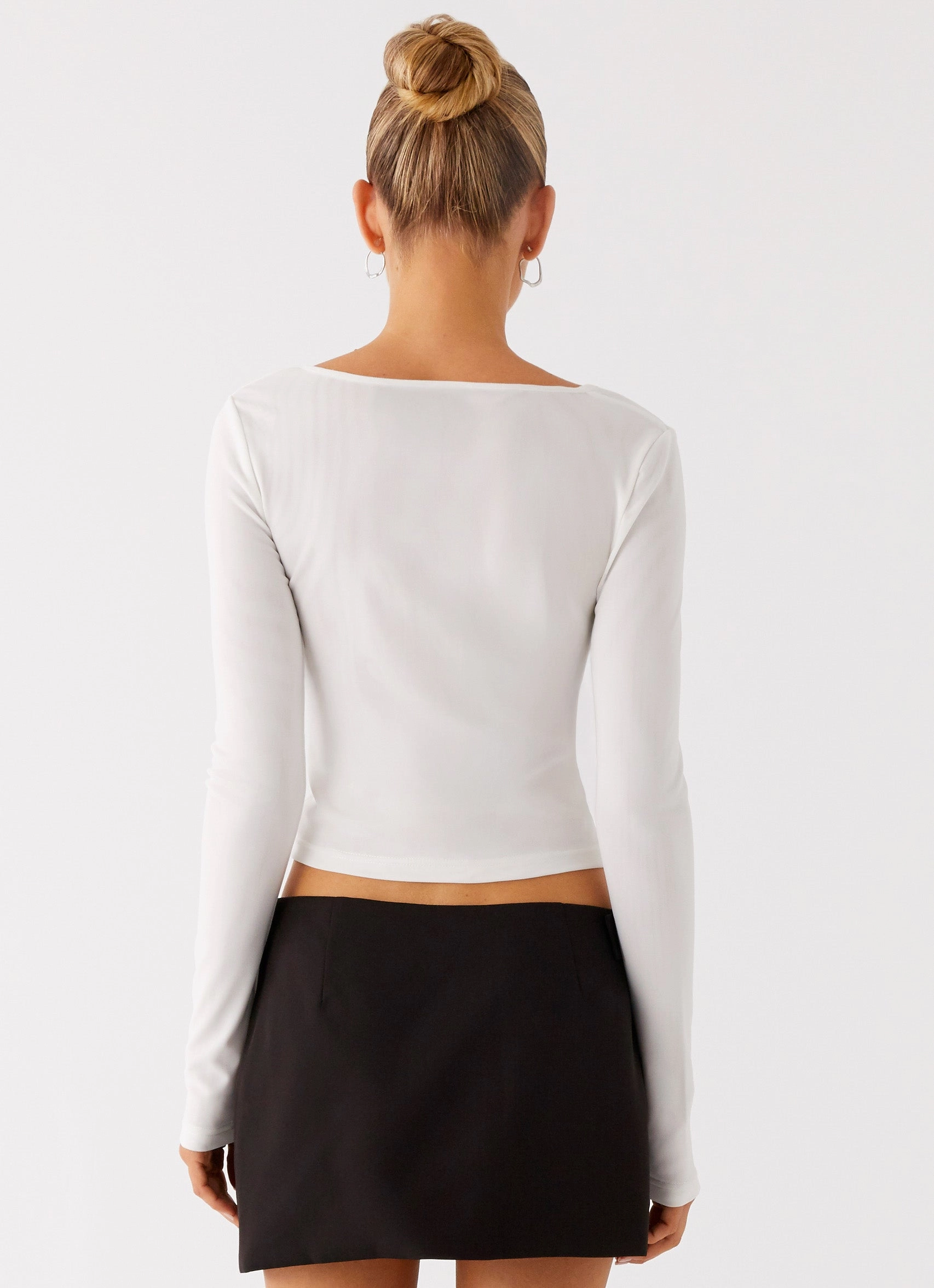 Fifth Ave Mesh Long Sleeve Top - Off White YarnDyedQuality