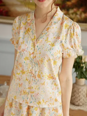 AntiStaticLining ??Final Sale?? Annie Butterfly Printed Pajama Top
