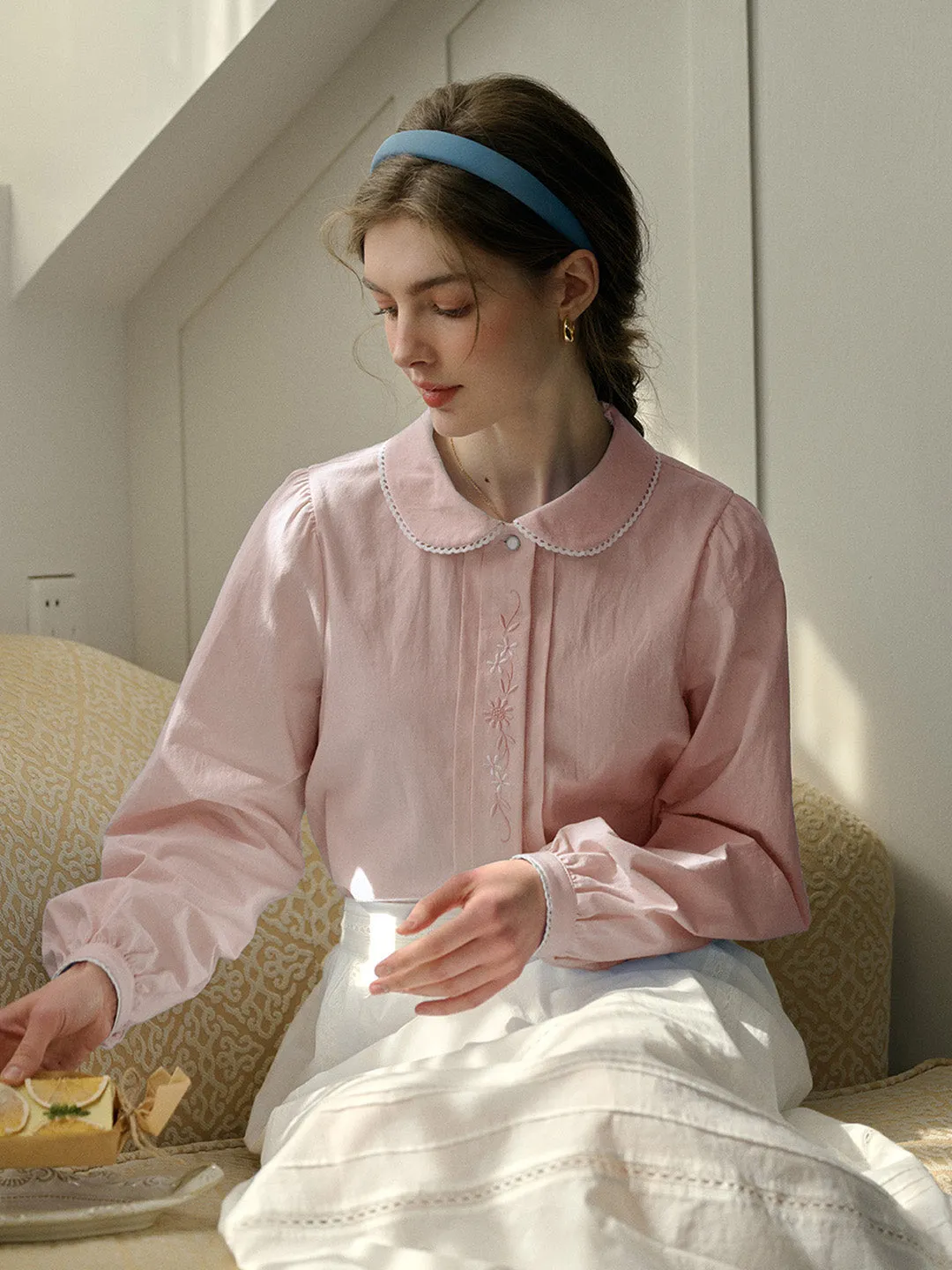 Bonded Seam Tape ??Final Sale??Cadence Doll Collar Eedwardian Style Blouse