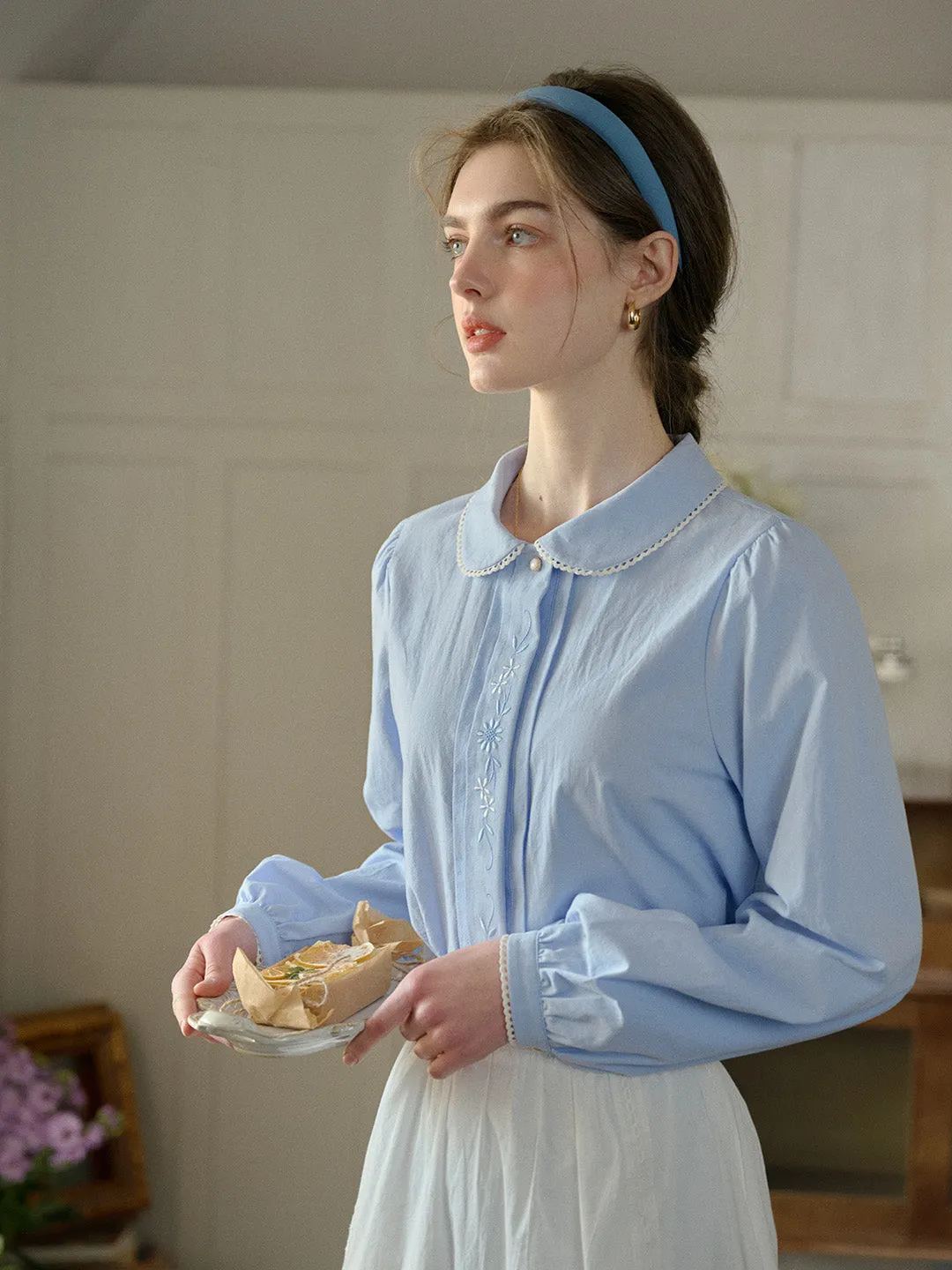 AllSeason Wearability ??Final Sale??Cadence Doll Collar Eedwardian Style Blouse