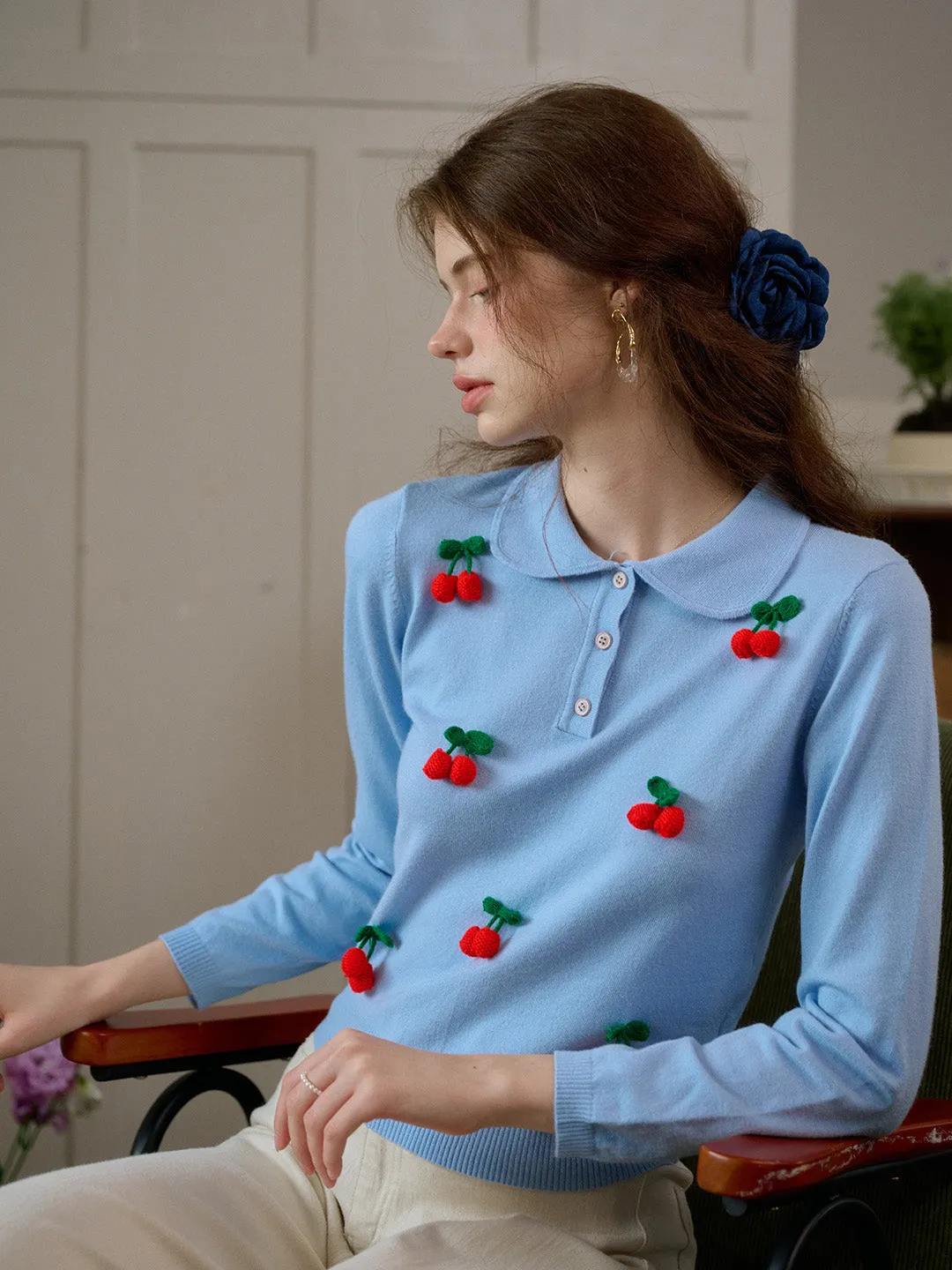 Wide Shoulder Cut Double Stitched Hems ??Final Sale??Daniela Customized Jacquard Pullover Sweater