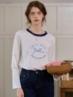 NonToxic Certification ??Final Sale??Hunter Round Neck Bow Pattern Top