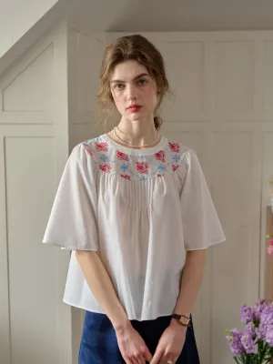 ??Final Sale??Kenia Lace-up Striped Floral Off The Shoulder Top MoistureControl NonRestrictive Fit