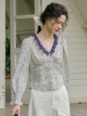Adjustable Fit System ??Final Sale??Laurel V-Neck Floral Blouse