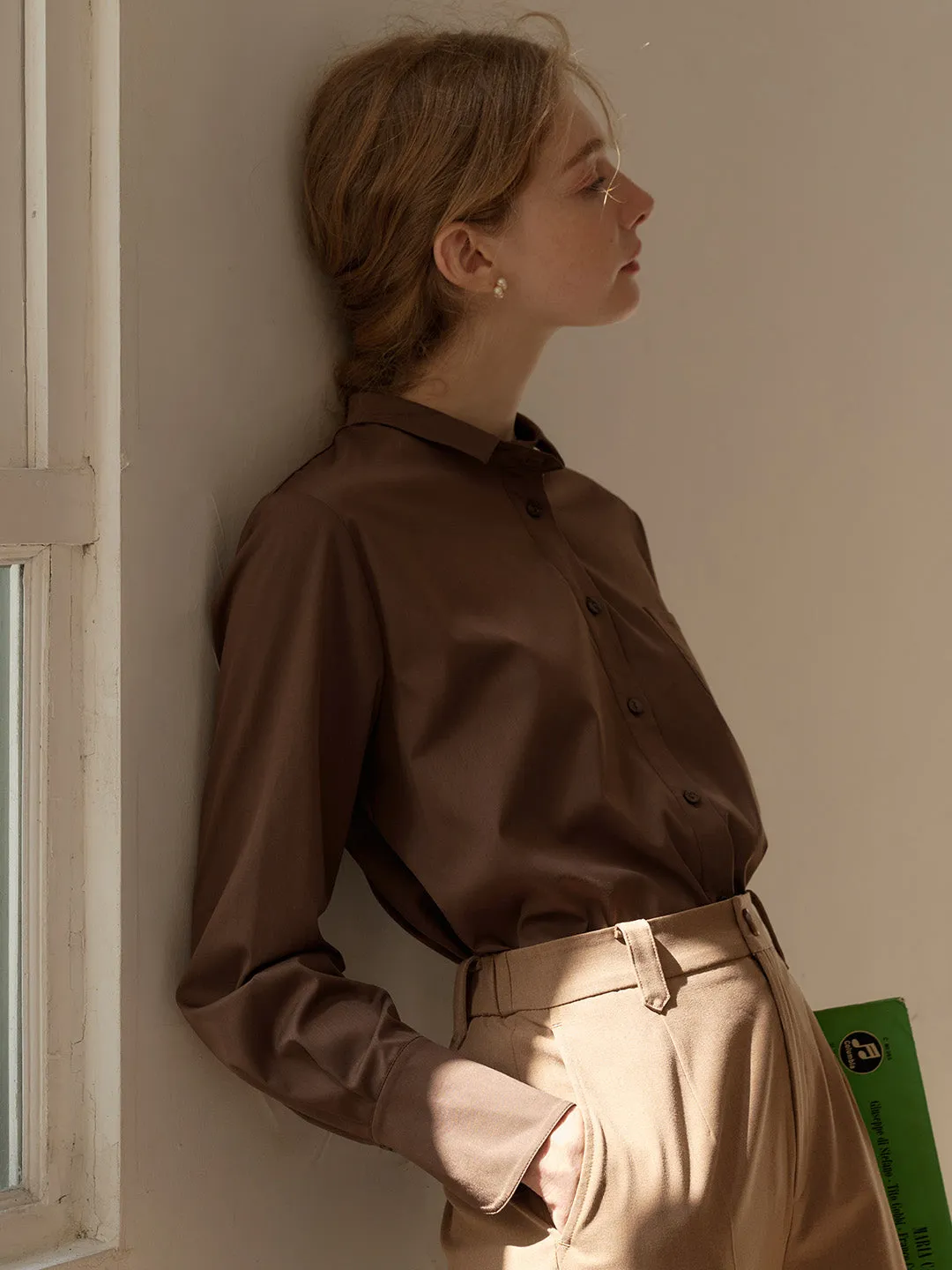 WindproofBarrierTechnology ??Final Sale??Sarahi French Cuffs Small Lapel Shirt