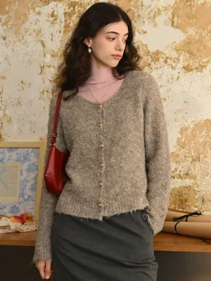 AllClimateAdaptive ??Final Sale??Stella Crew Neck Solid Button Front Cardigan