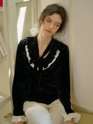 Summer Polo ??Final Sale??Zinnia Ruffled Collar Contrasting Top
