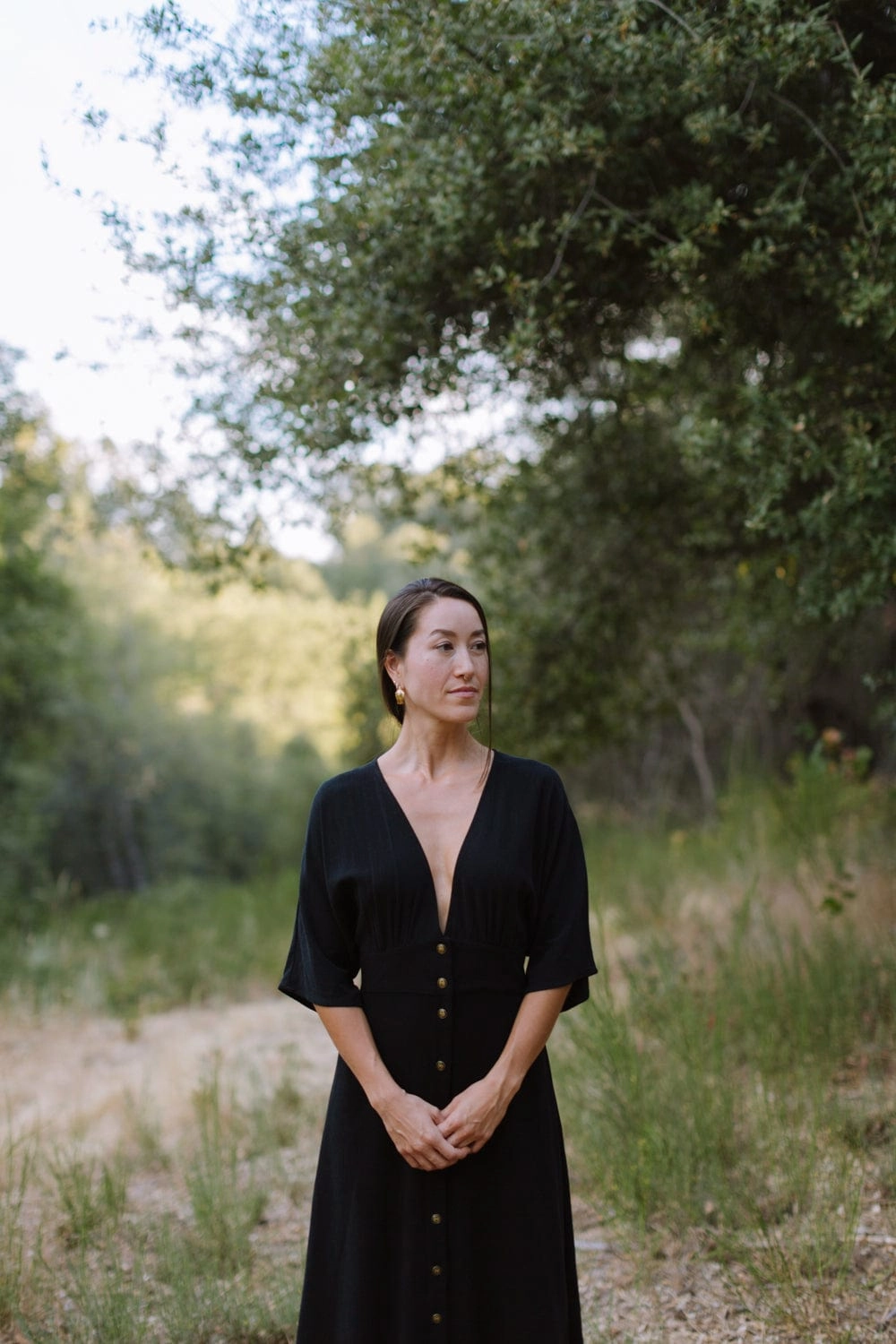 Finley Dress in Black Linen Soft and Relaxed Modern-style