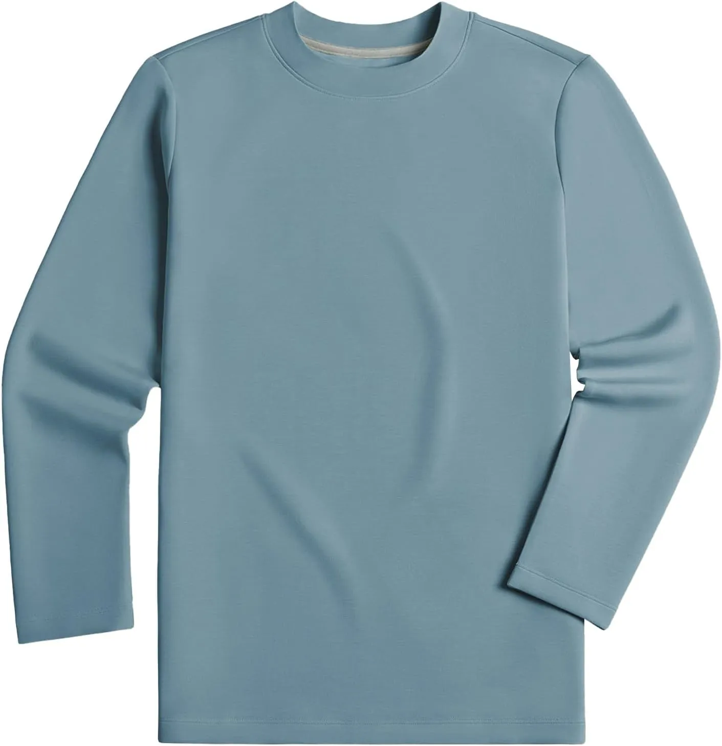 Fioboc Shirts for Men Modal Blend Elbow Patch Long Sleeve Tee Top T-Shirt S-4XL