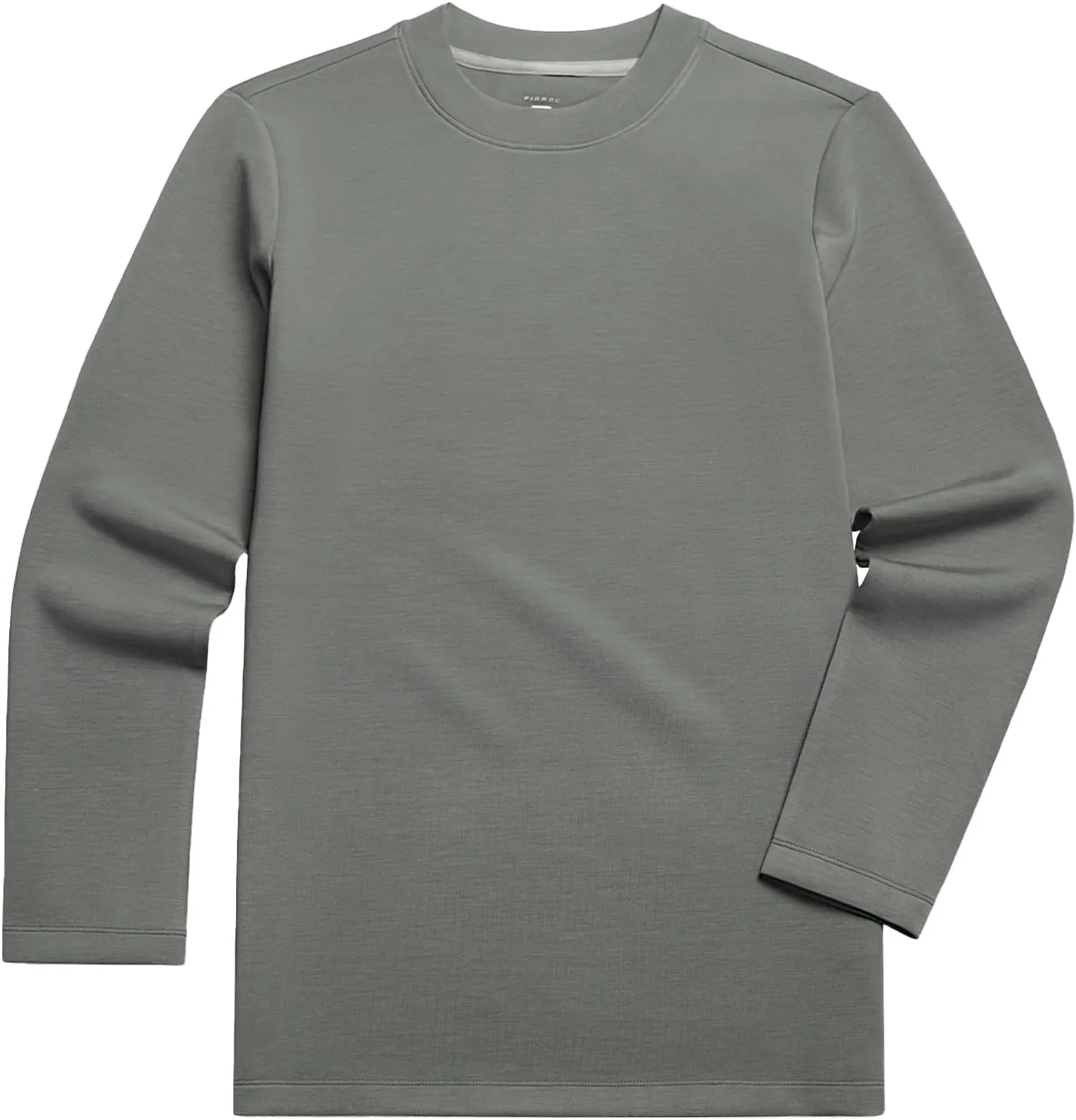 Fioboc Shirts for Men Modal Blend Elbow Patch Long Sleeve Tee Top T-Shirt S-4XL