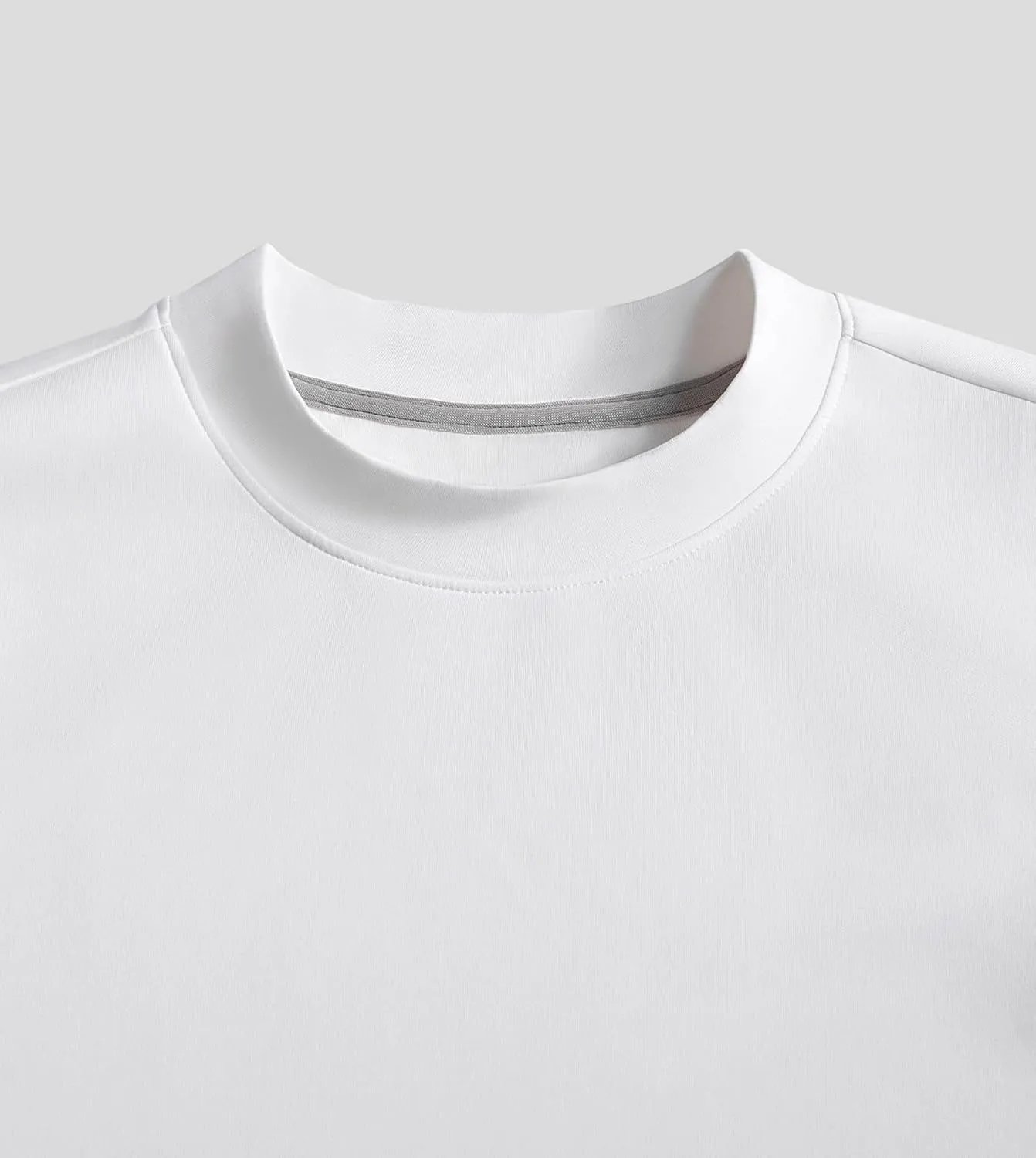 Fioboc Shirts for Men Modal Blend Elbow Patch Long Sleeve Tee Top T-Shirt S-4XL