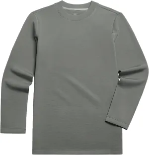 Fioboc Shirts for Men Modal Blend Elbow Patch Long Sleeve Tee Top T-Shirt S-4XL