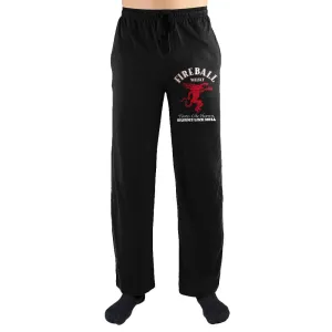 Fireball Whisky Dragon Logo Tastes Like Heaven Burns Like Hell Print Mens Loungewear Lounge Pants