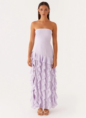 Firefly Maxi Dress - Lilac Sunset Scene Classic Tailoring