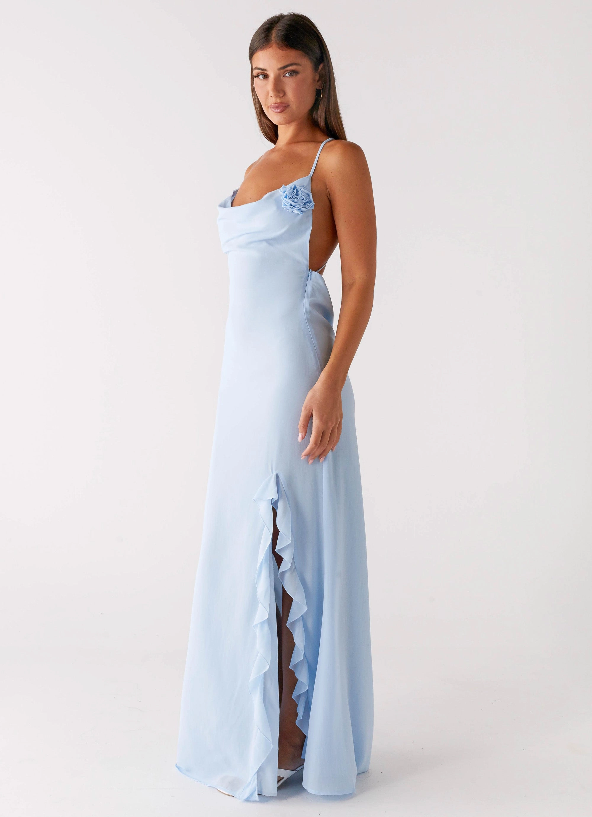 First Class Maxi Dress - Blue Retro Mood