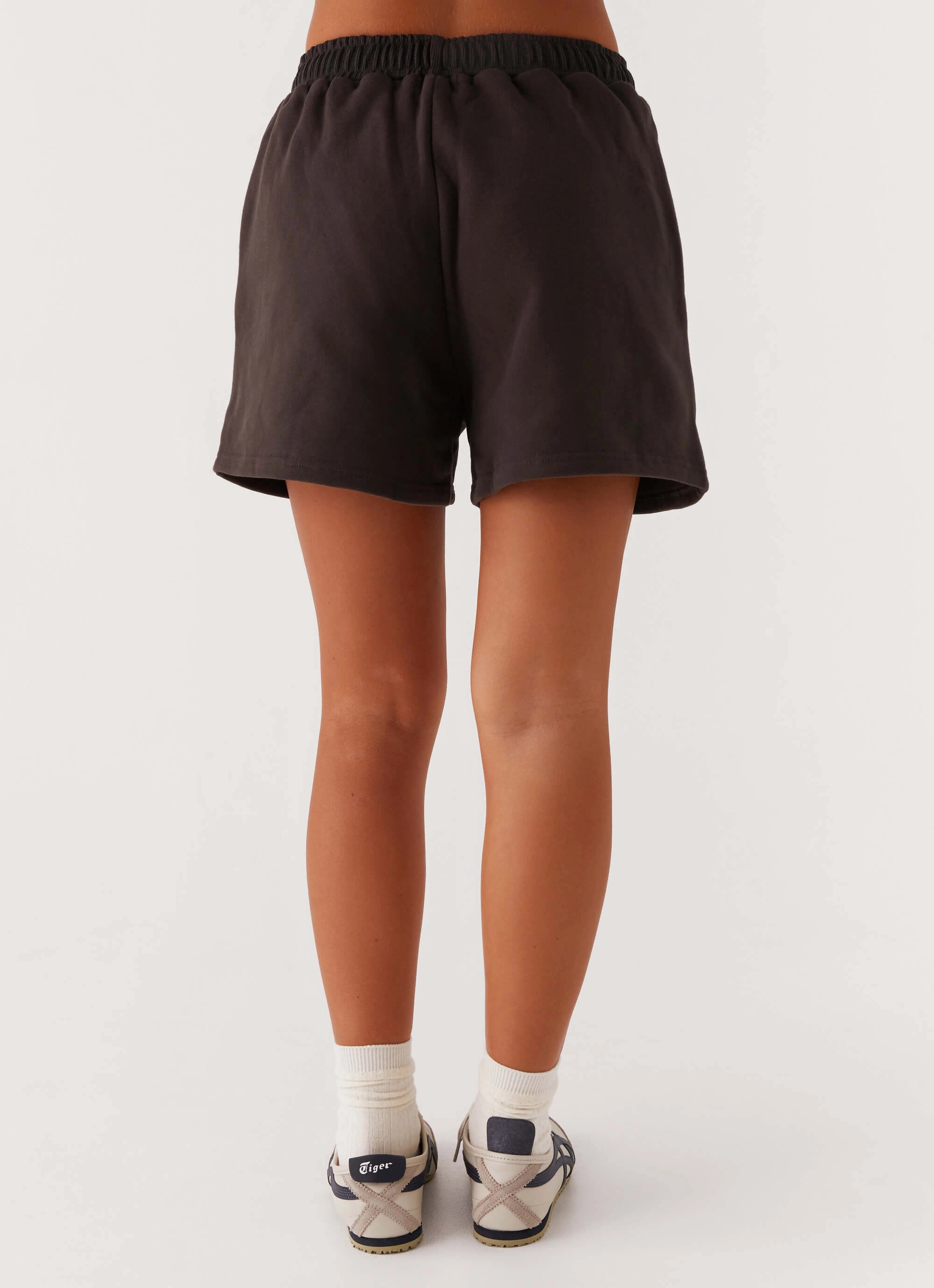 Signature Sweatshorts - Charcoal Comfy Vibes Barrel Waist