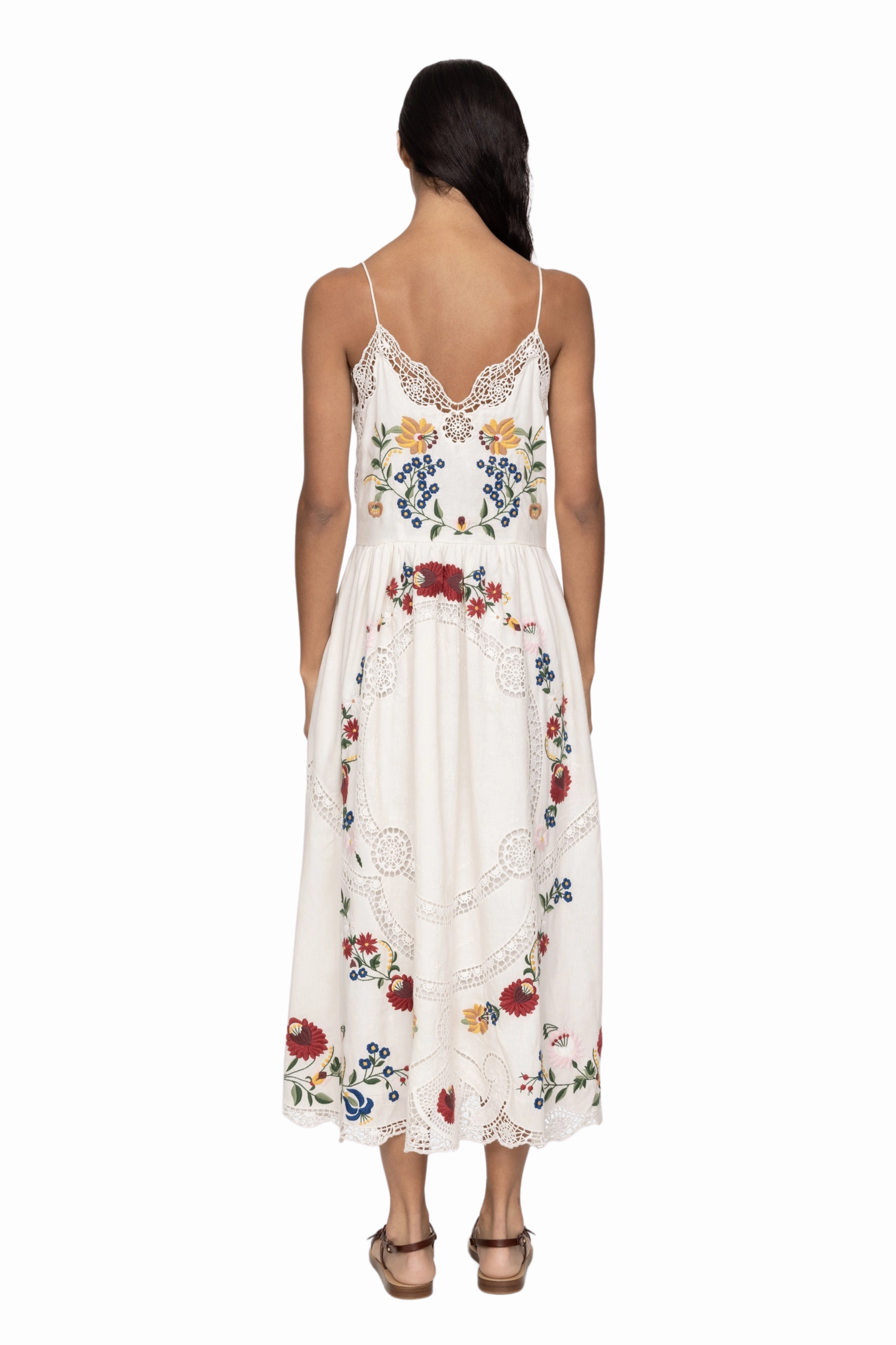 Celia Embroidery Slip Dress Love Blend Trendy Look