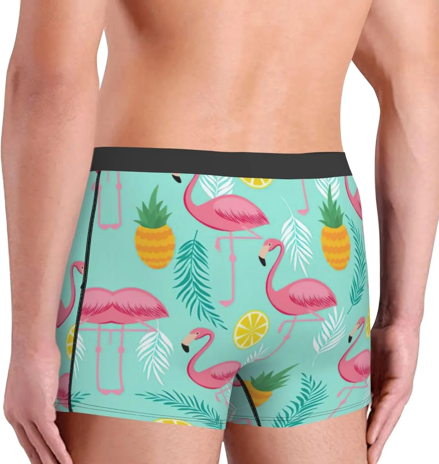 Flamingo Boxer Briefs, Moisture Wicking & Breathable,Underwear for Men