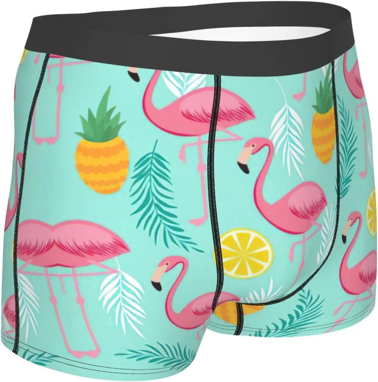 Flamingo Boxer Briefs, Moisture Wicking & Breathable,Underwear for Men