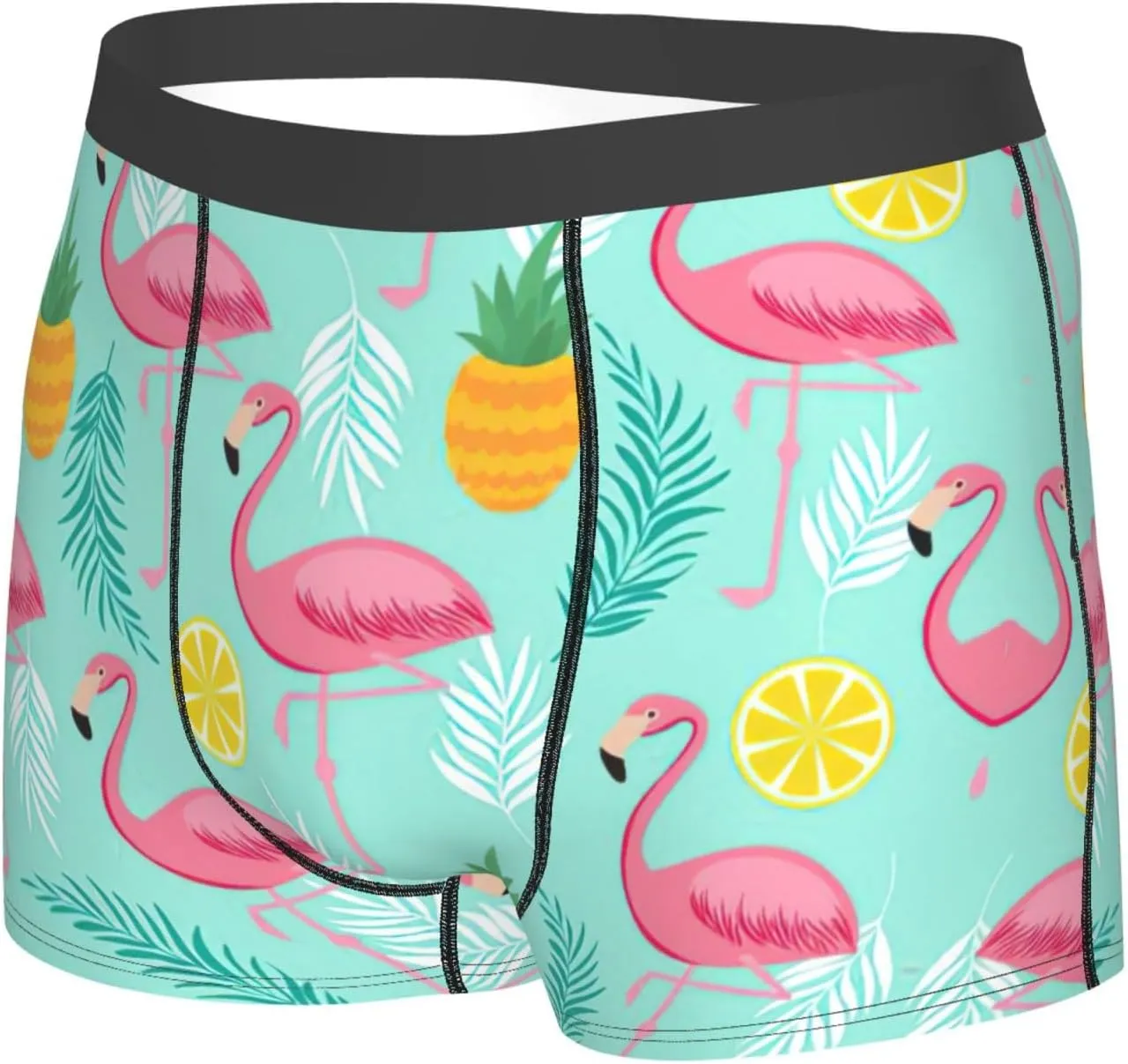 Flamingo Boxer Briefs, Moisture Wicking & Breathable,Underwear for Men