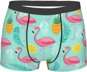 Flamingo Boxer Briefs, Moisture Wicking & Breathable,Underwear for Men