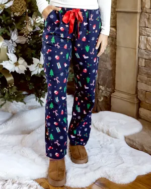 Flannel Christmas Navy Pajama Pants