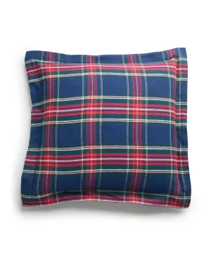 Flannel Euro Sham in Windsor Tartan