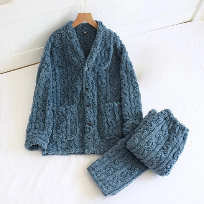 Flannel Pajamas Set For Men