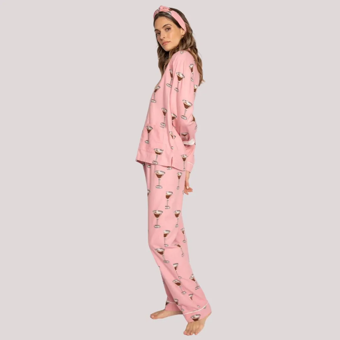 Flannel PJ Set (Vintage Pink)