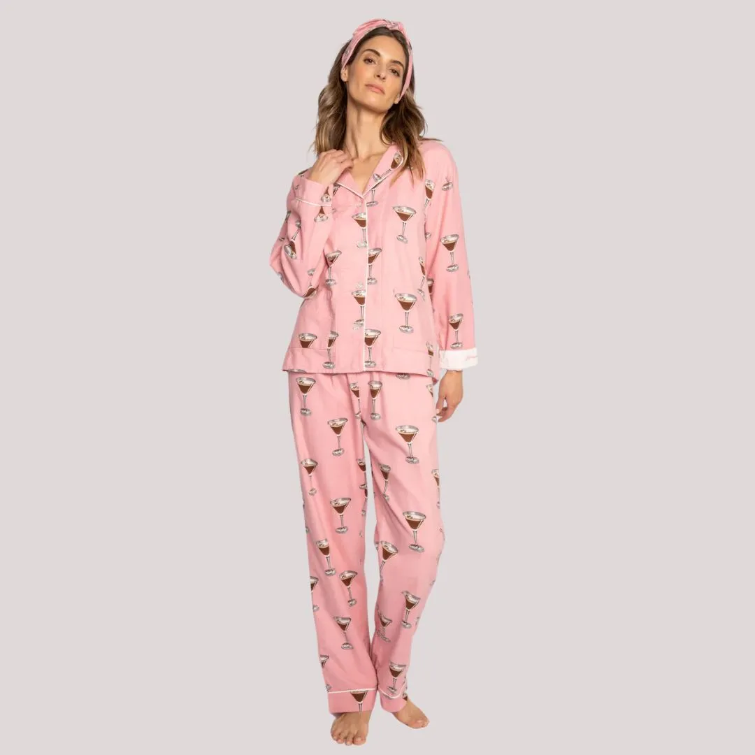 Flannel PJ Set (Vintage Pink)