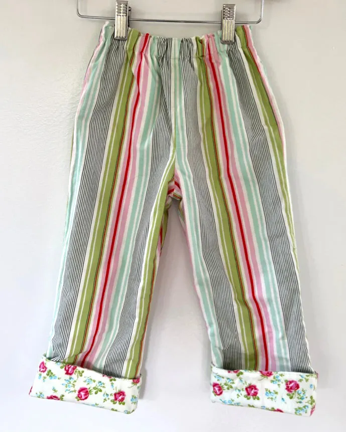 flannel reversible pants sweet rose