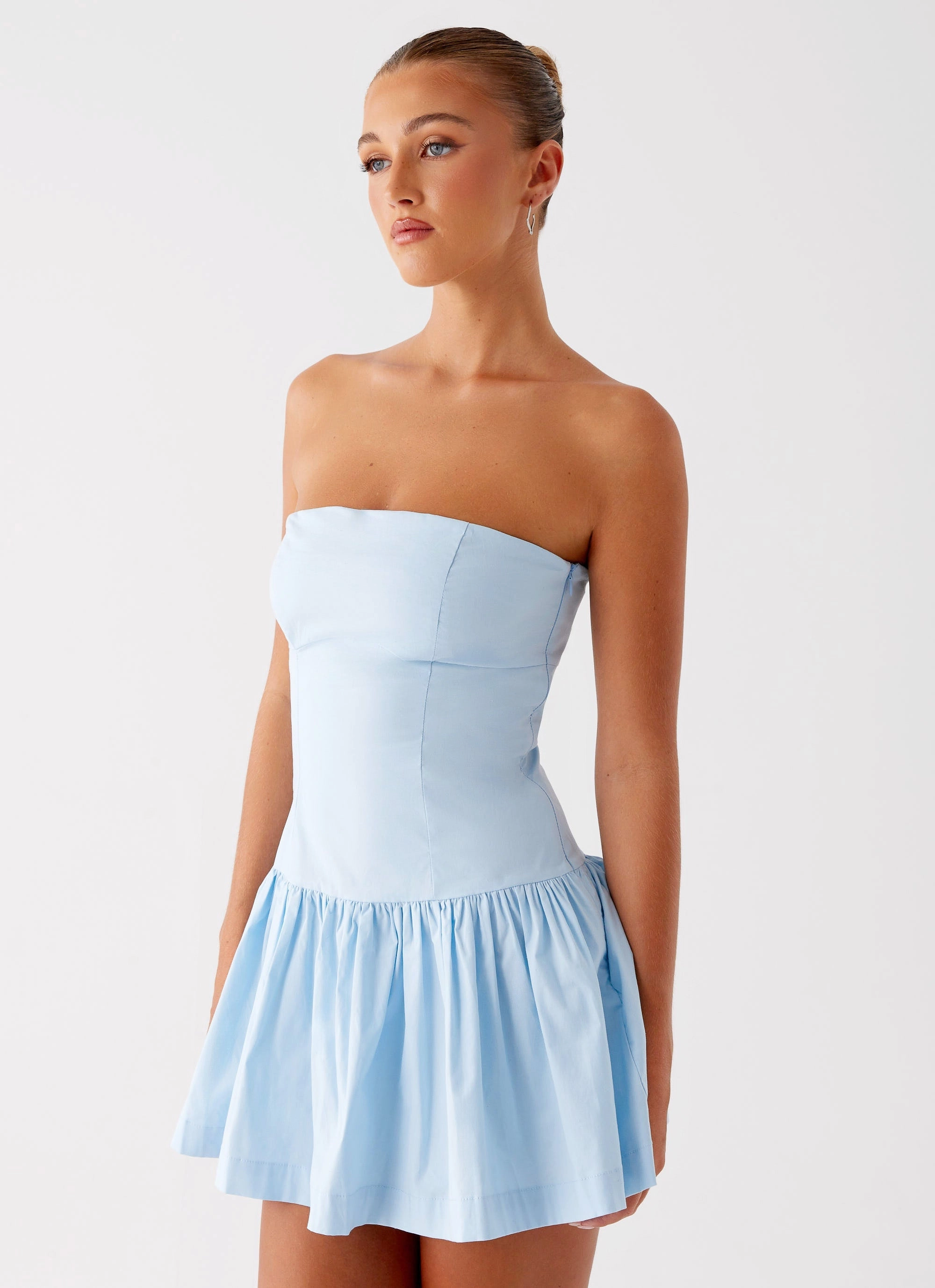 Glamorous Appeal Minimal Design Riviera Mini Dress - Blue