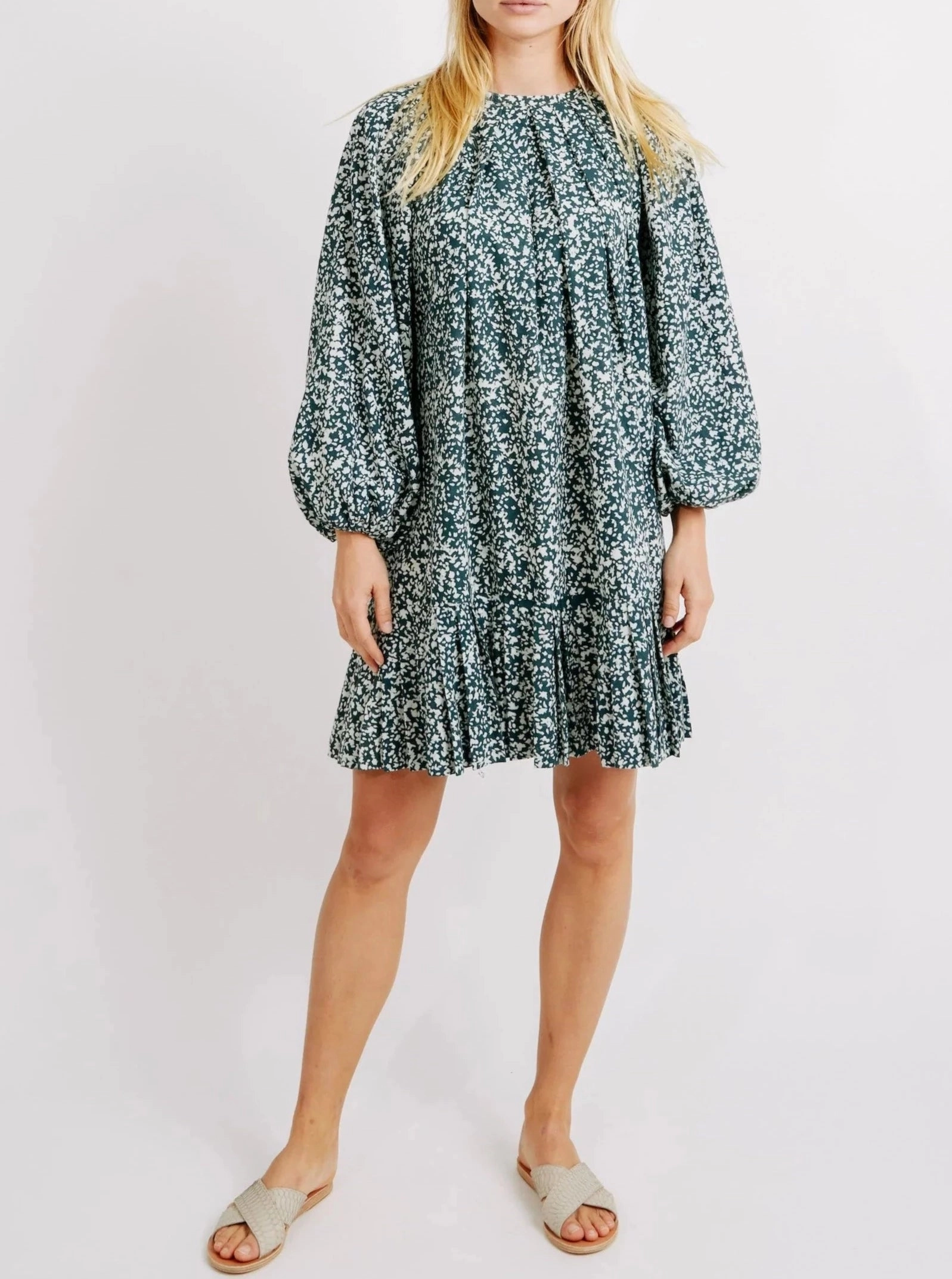 Mirth Somerset Drop Waist Dress in Forest Fluid Shape Special-Edition