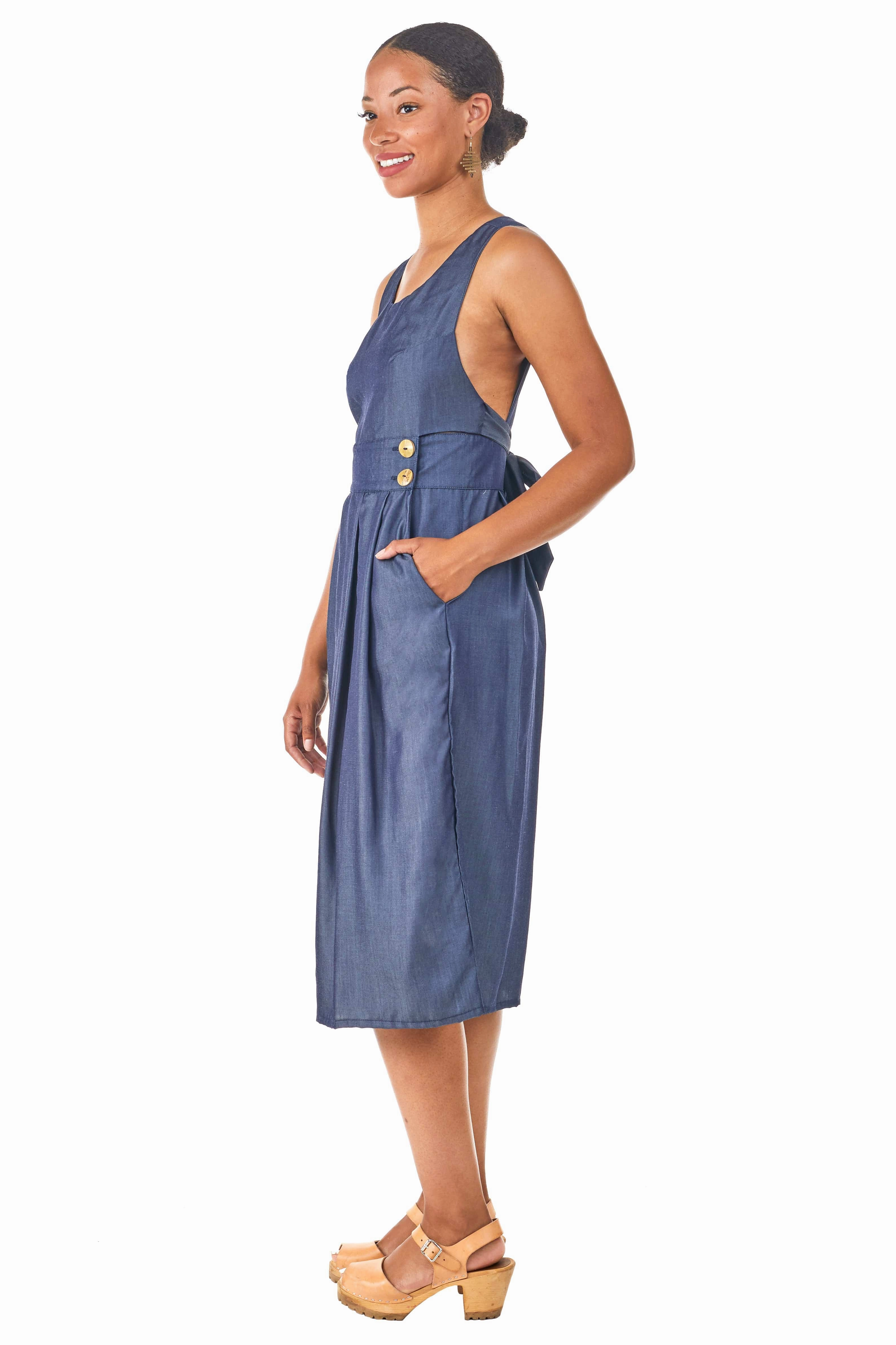 Brigid Jumper in Indigo Tencel Stay Cool