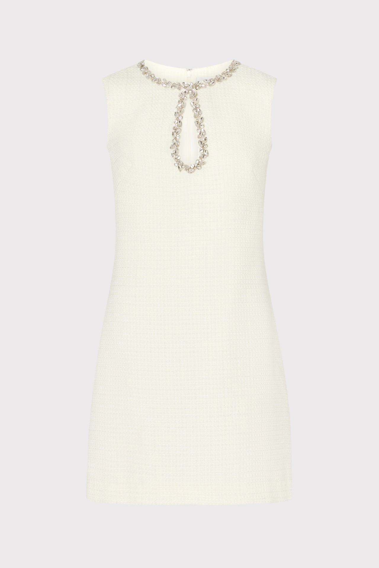 Eden Boucle Mini Dress Neutral Look