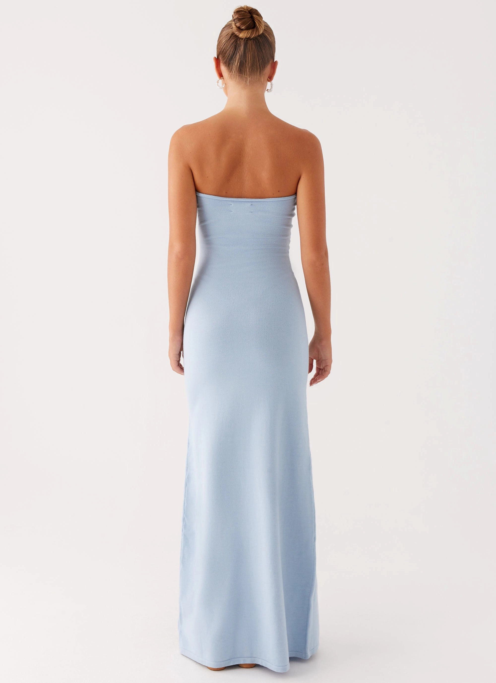Comfortable Cut Samson Knit Maxi Dress - Blue