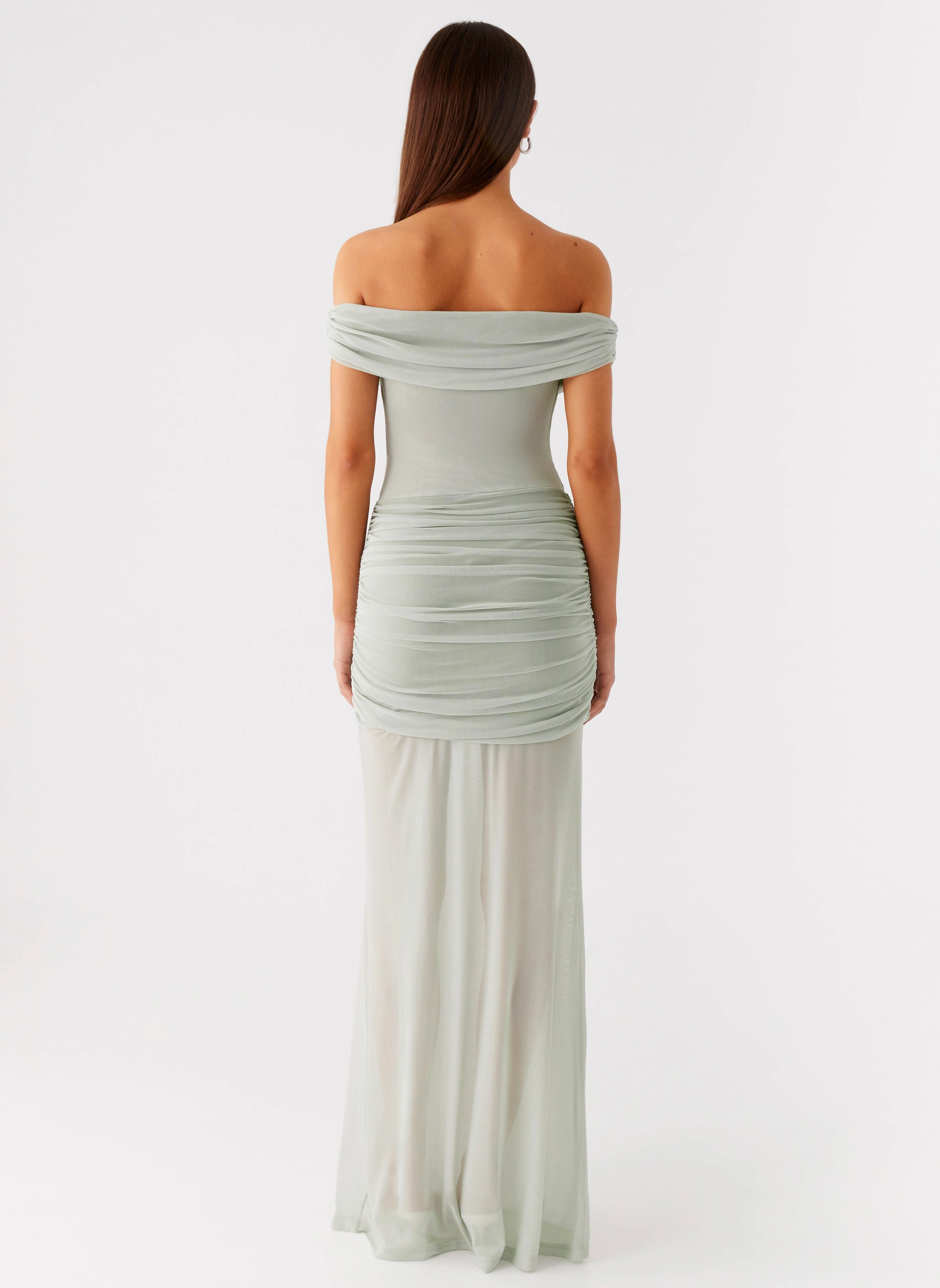 All-Day Fit Eyllin Off Shoulder Maxi Dress - Sage