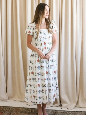 Emery Embroidered Midi Dress Harmonious Layers Smart Style