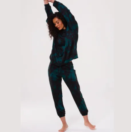Fleece Sweatpant - Emerald Tie Dye