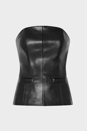 Vegan Leather Strapless Top FoldableFeature