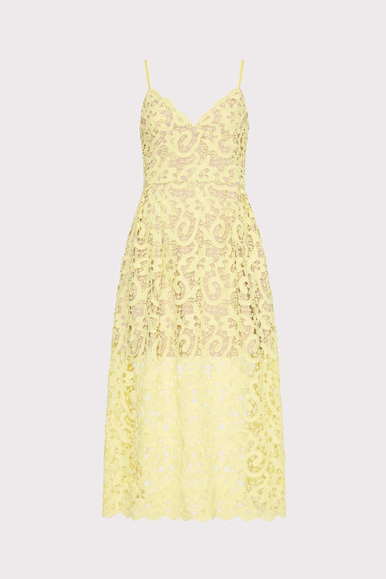 Elle Lace Midi Dress Formal Choice Sleek Tone