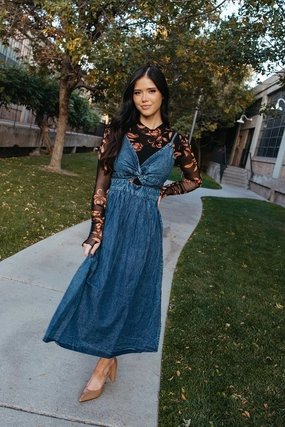 Twist and Turn Denim Dress Fashion Mix