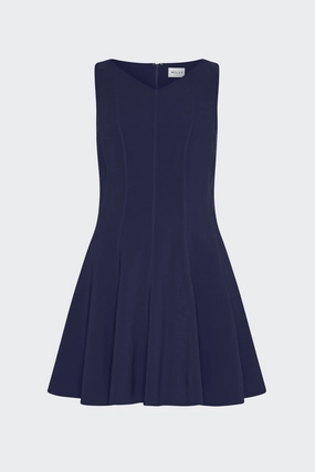 Fresh Outfit Contemporary Waist Sleeveless Stretch Cady Fit And Flare Dress