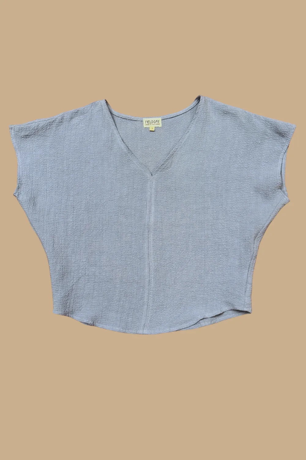 Flowy Tunic Dolman Top in BB Blue Texture Cotton