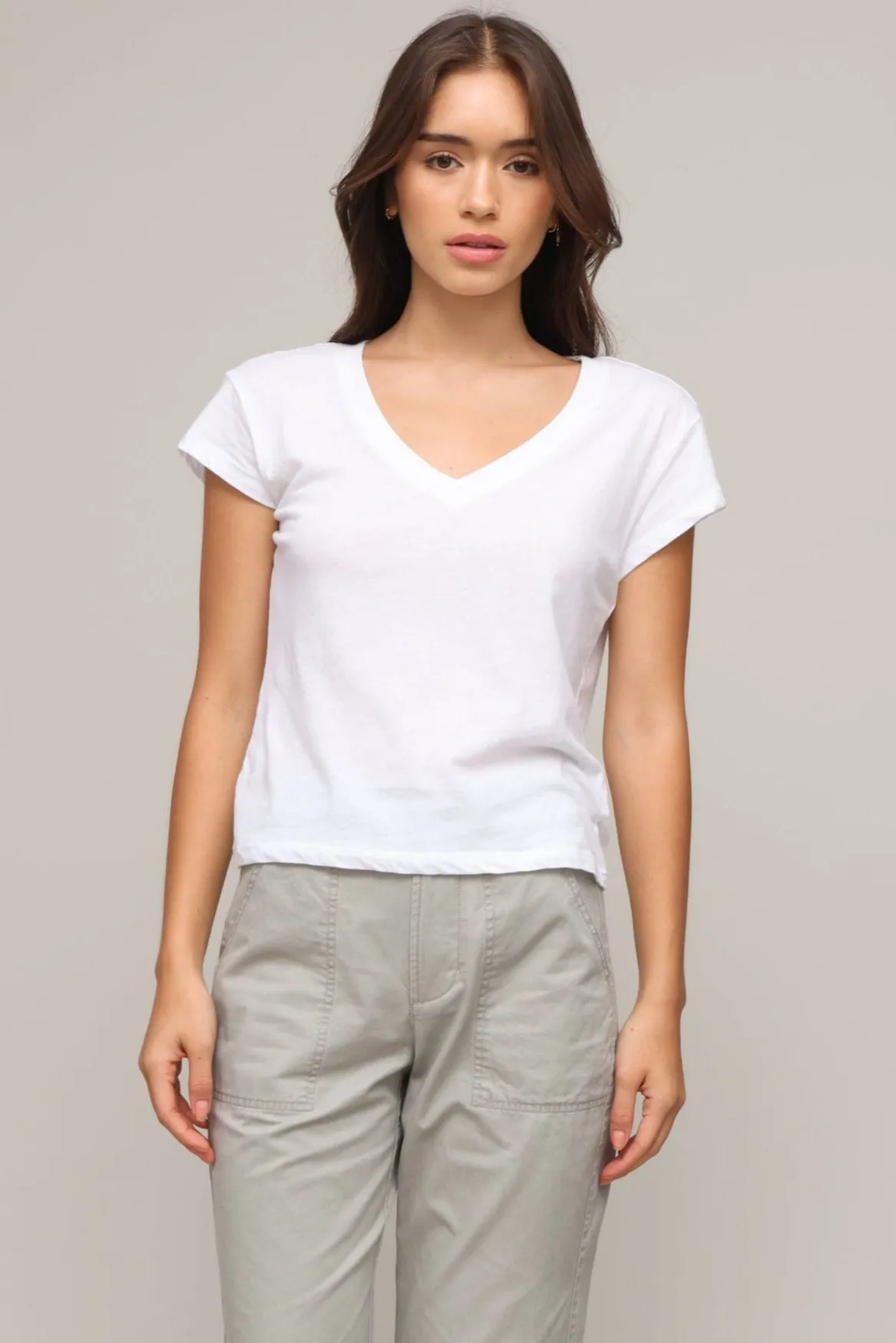 Ethical production Modern Slub V-Neck Tee