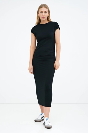 Tapered Cut Reflective Logo Detail Ingrid Dress