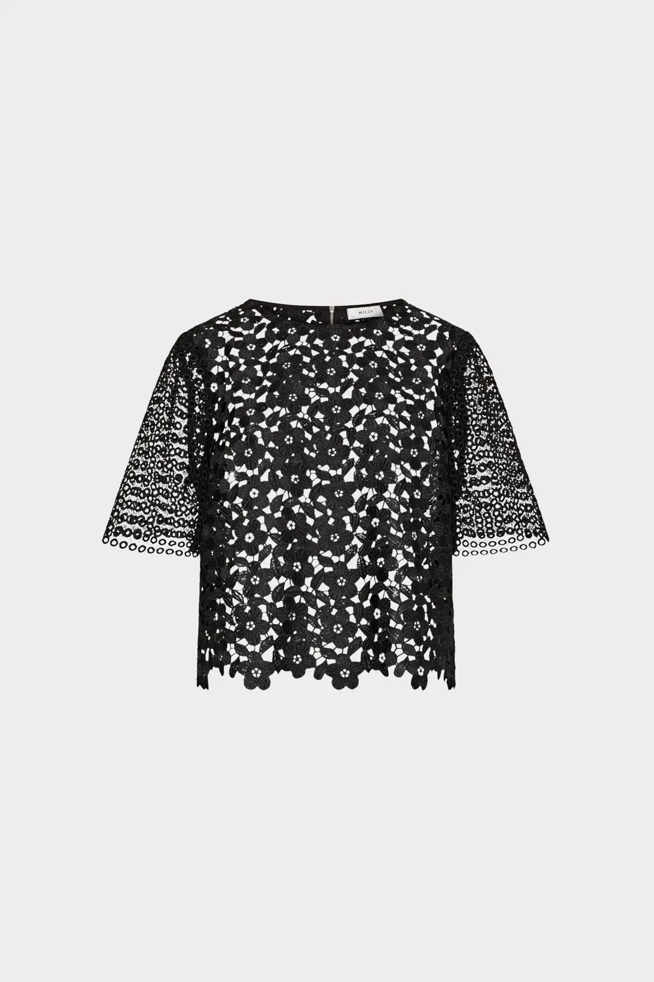 Floral Geo Combo Lace Top V Neck Design ZonalVentilation